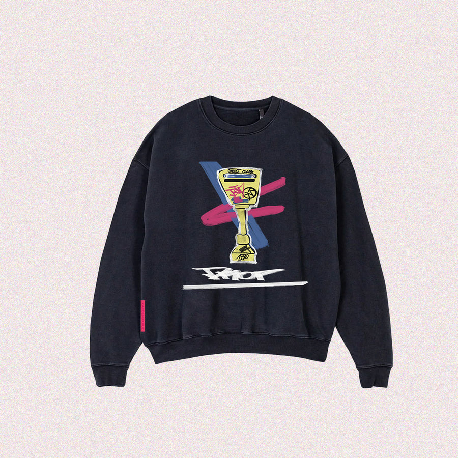 Sweater black vintage oversize "Mailbox"