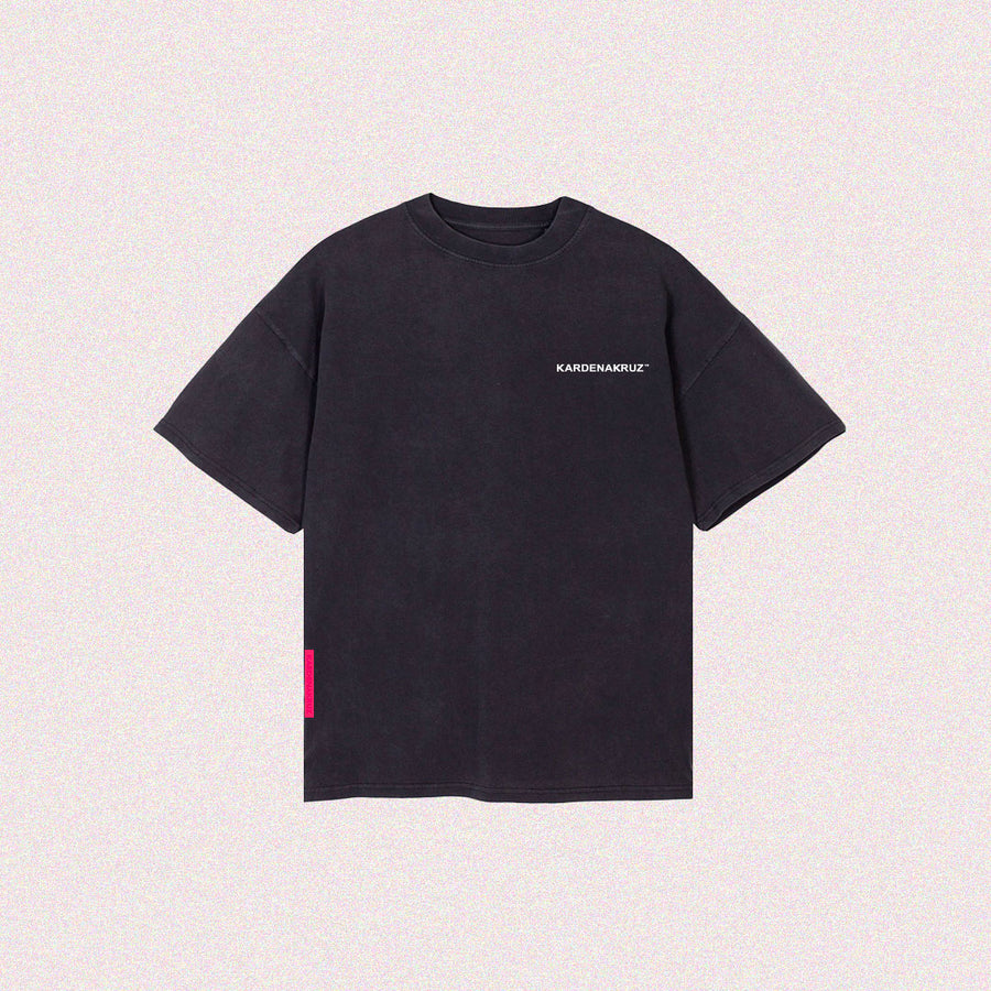 T-shirt black vintage oversize "Essential"