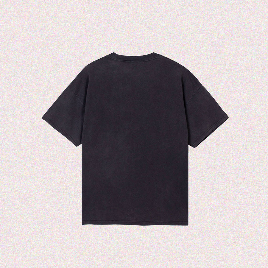 T-shirt black vintage oversize "Essential"