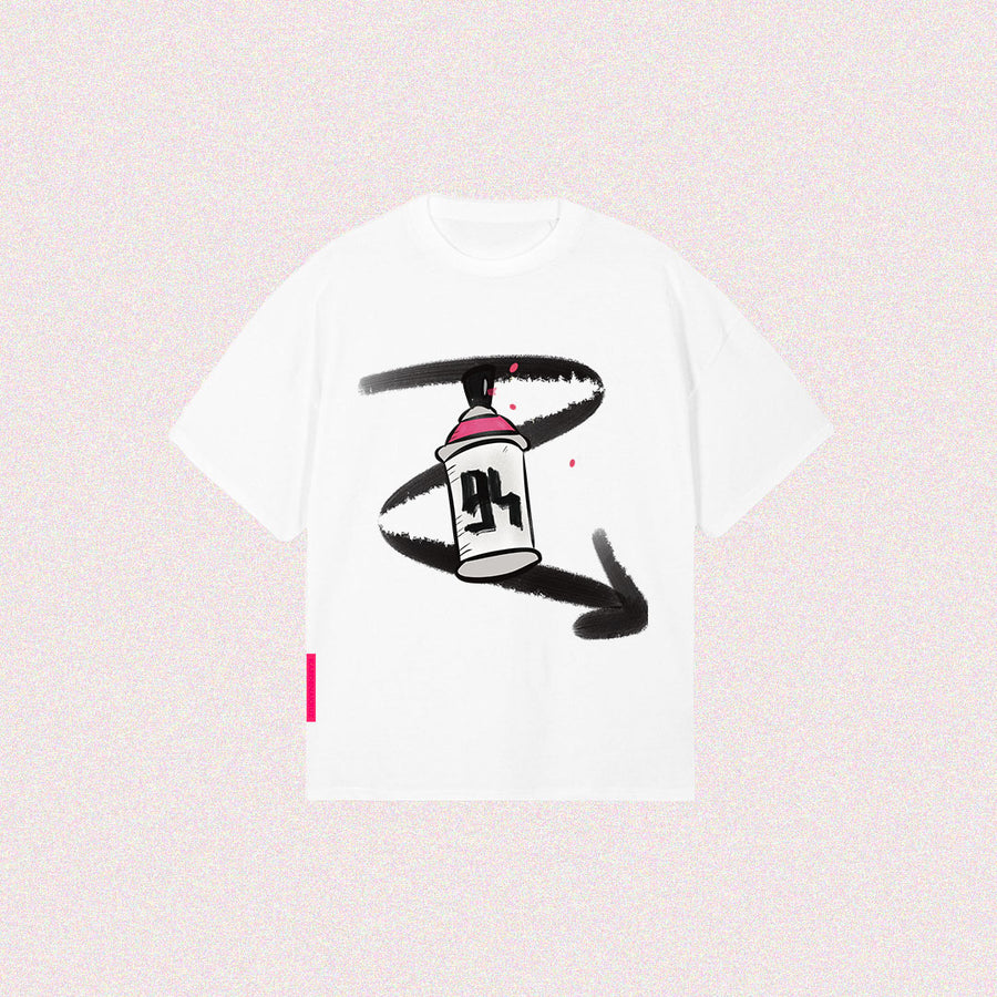 T-shirt white regular "graffiti"